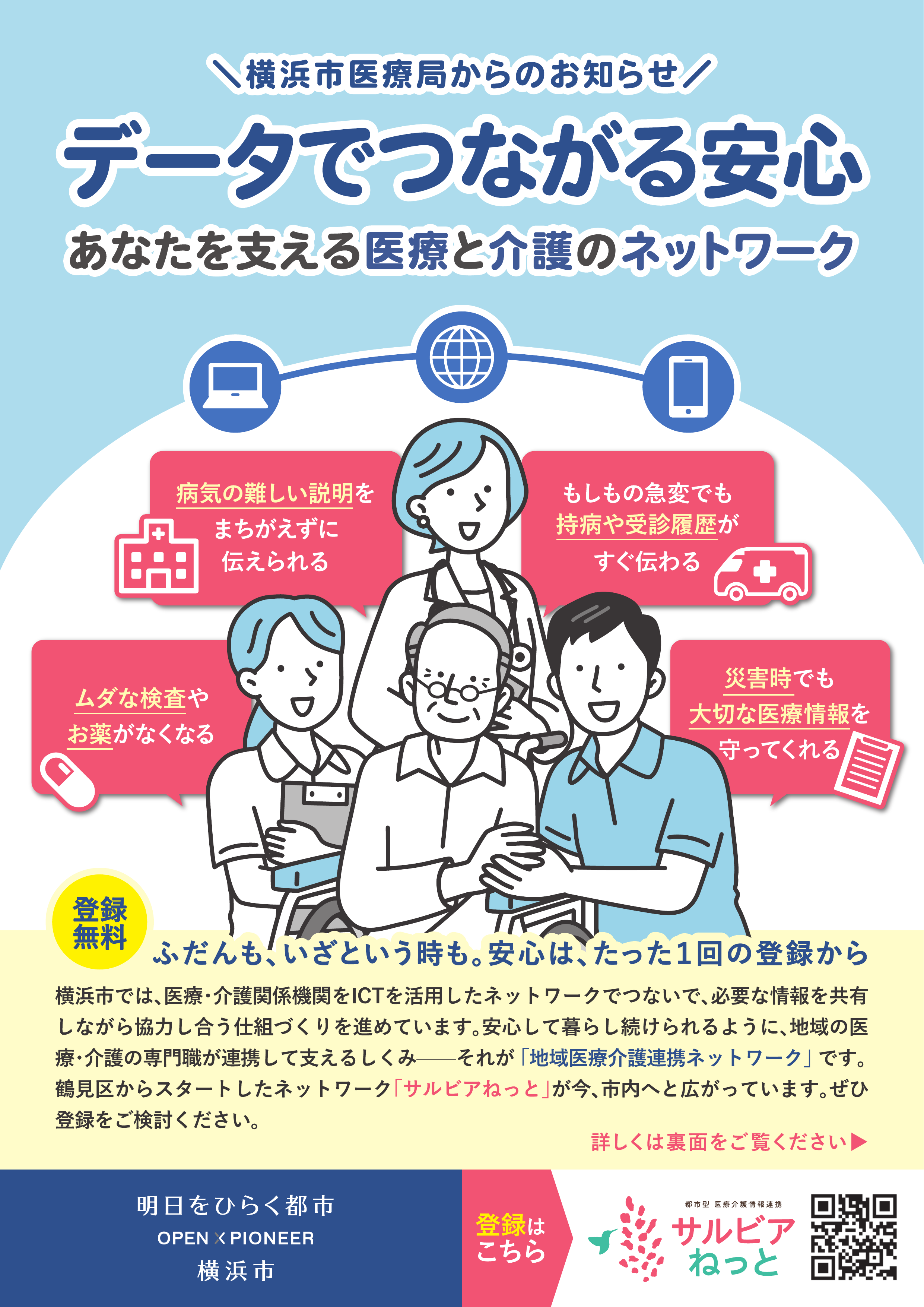 横浜市医療局チラシ（表面）
